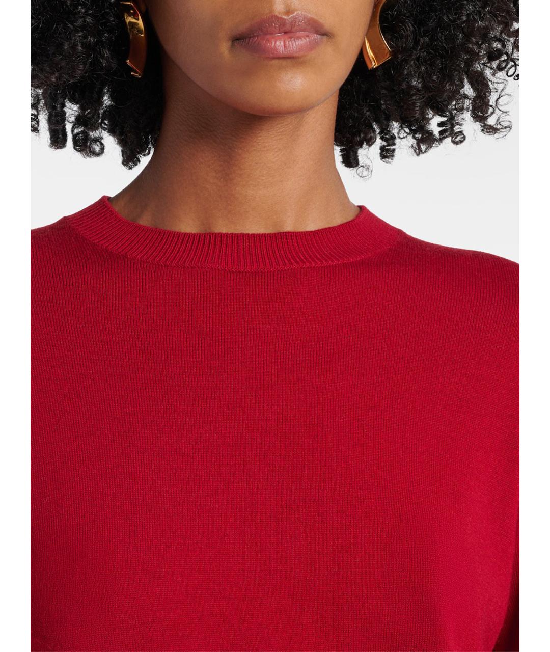 'S MAX MARA Красный шерстяной джемпер / свитер, фото 4