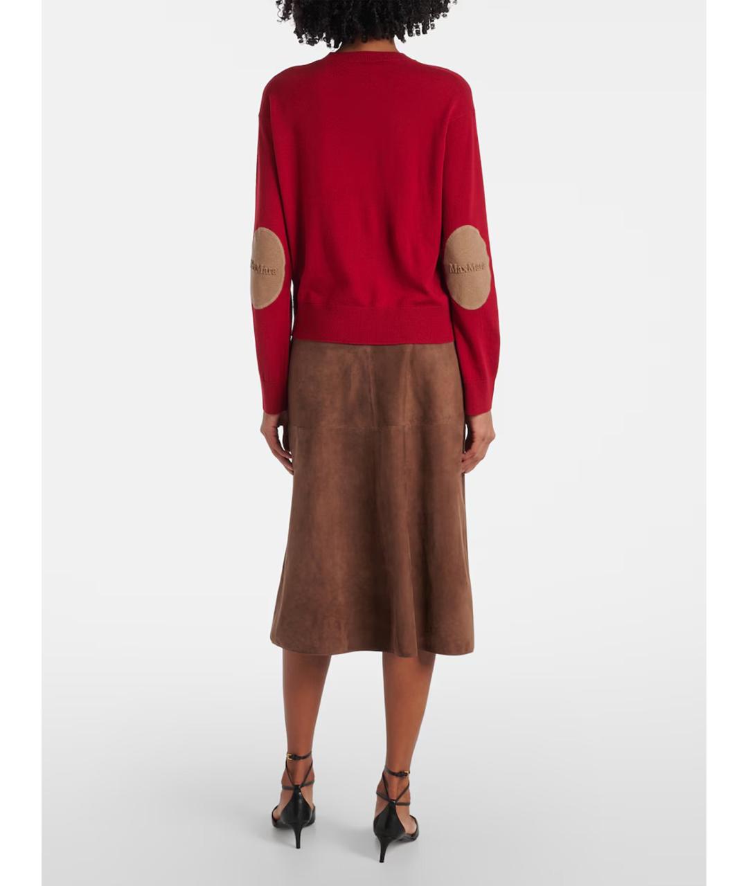 'S MAX MARA Красный шерстяной джемпер / свитер, фото 3