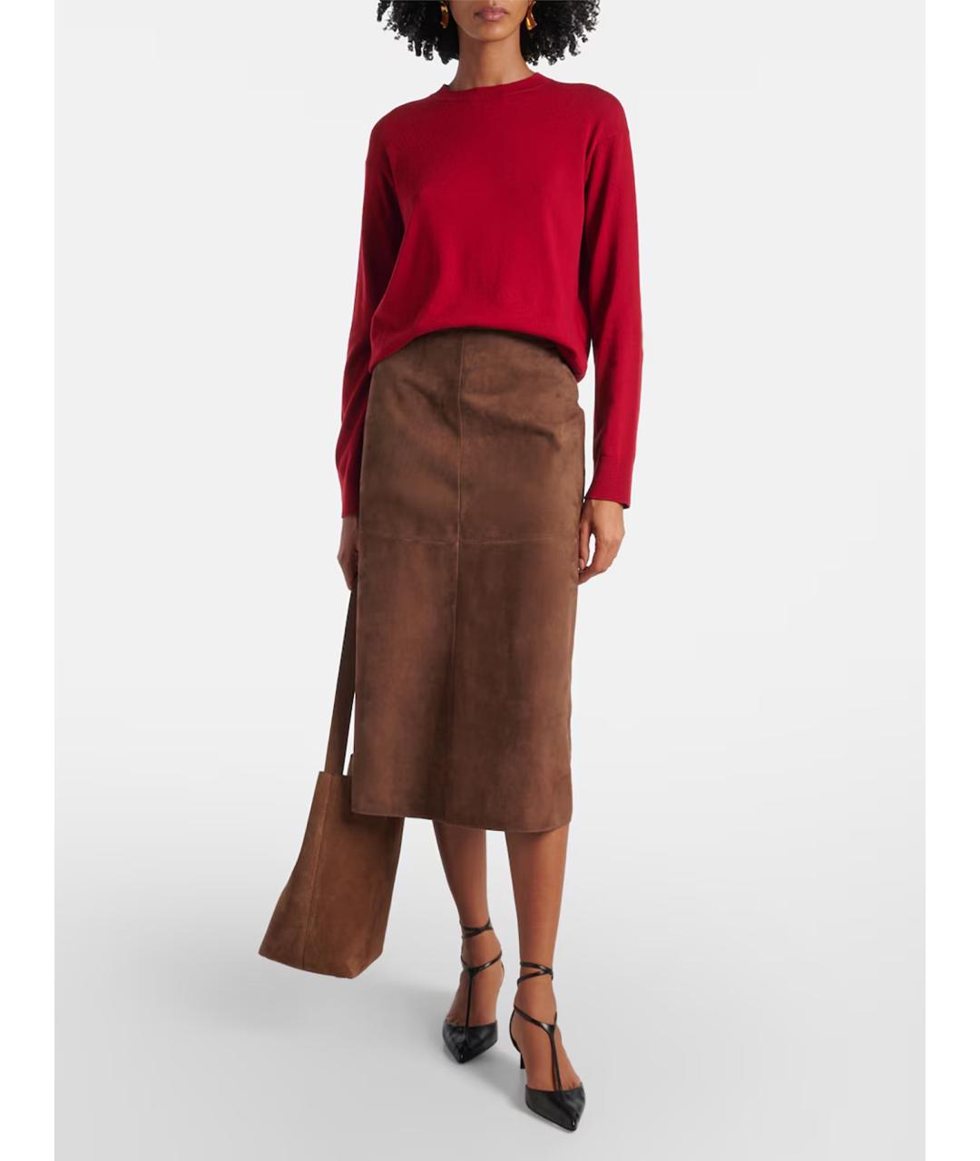 'S MAX MARA Красный шерстяной джемпер / свитер, фото 2