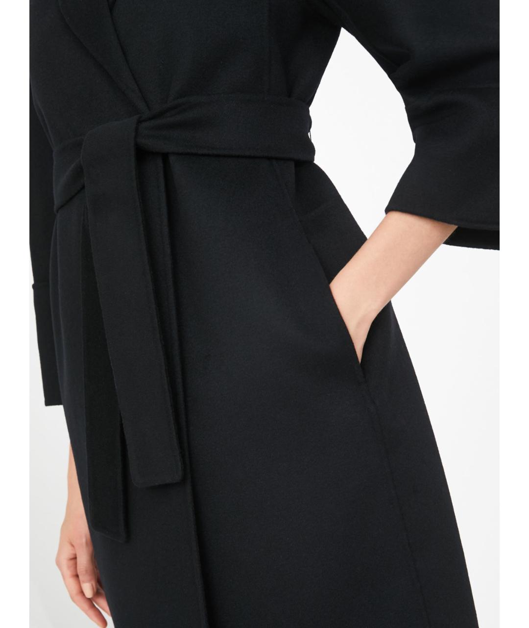 'S MAX MARA Черное шерстяное пальто, фото 3