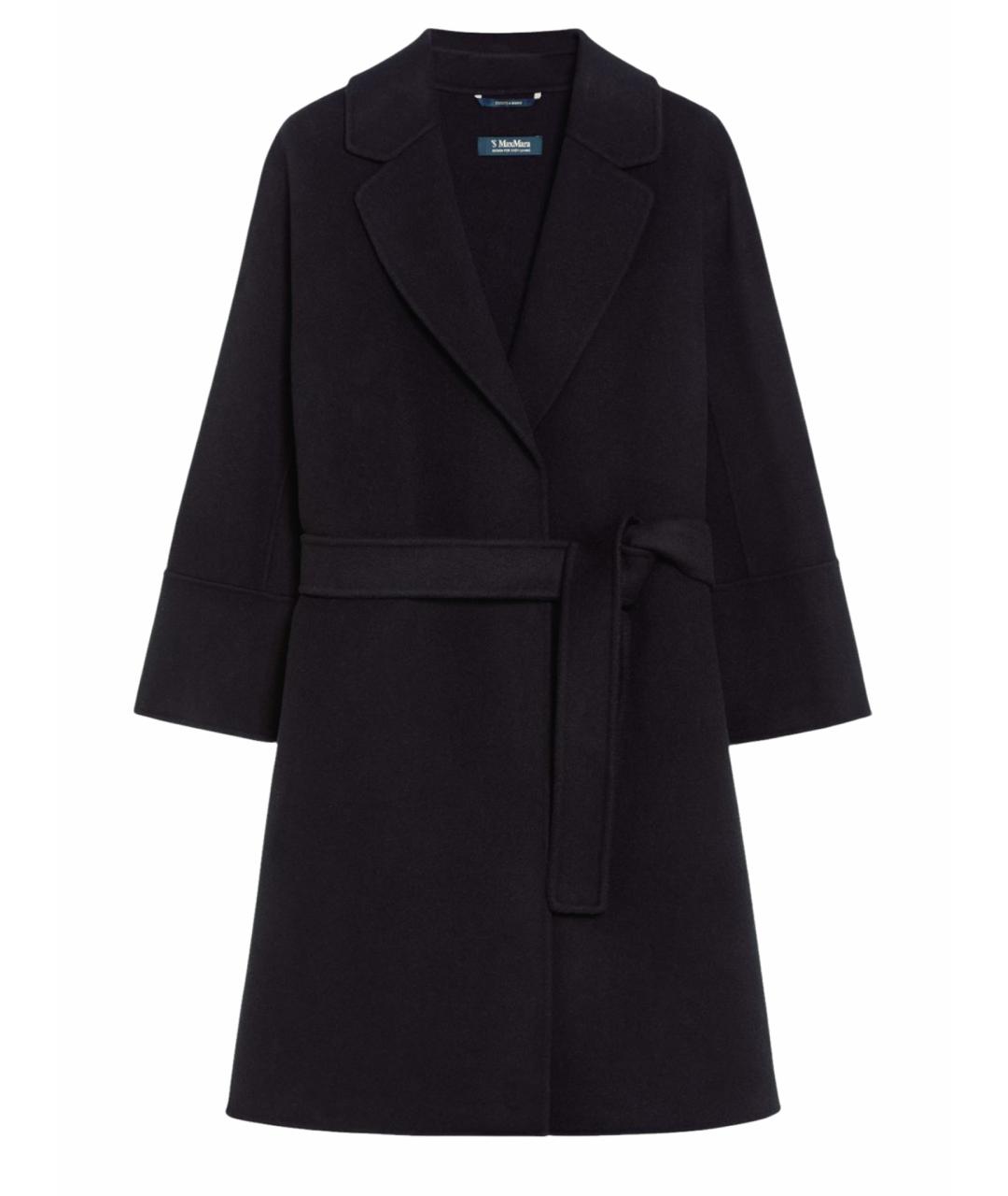 'S MAX MARA Черное шерстяное пальто, фото 1