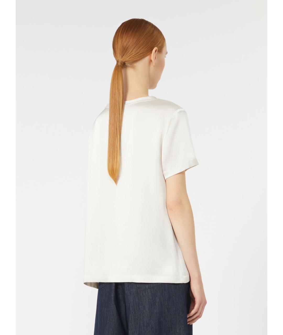 'S MAX MARA Белая футболка, фото 3