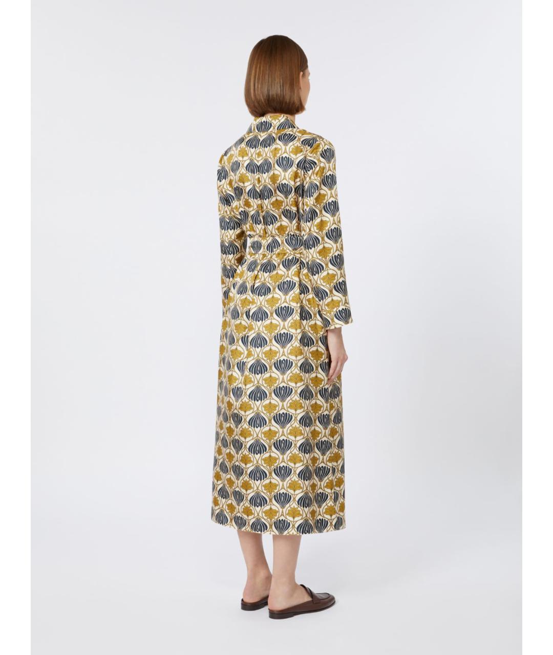 'S MAX MARA Мульти шелковое повседневное платье, фото 3