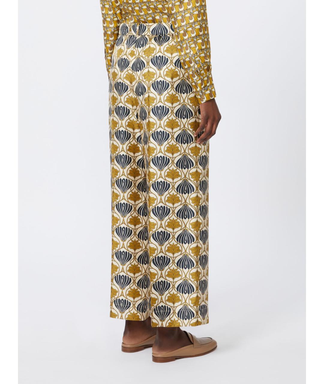 'S MAX MARA Мульти шелковые прямые брюки, фото 4