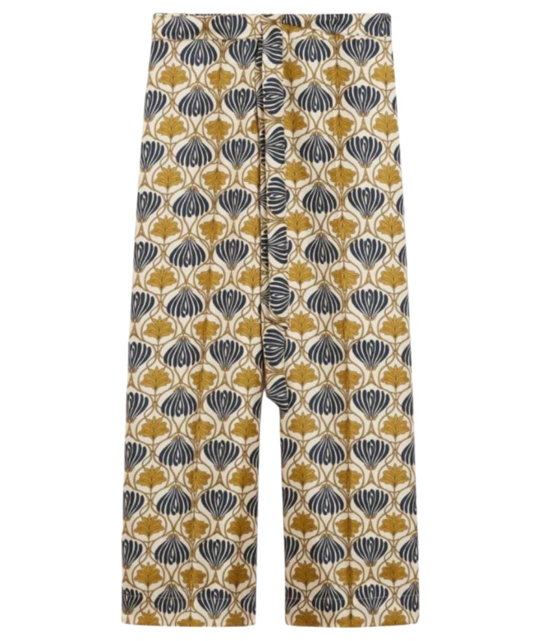 'S MAX MARA Мульти шелковые прямые брюки, фото 1