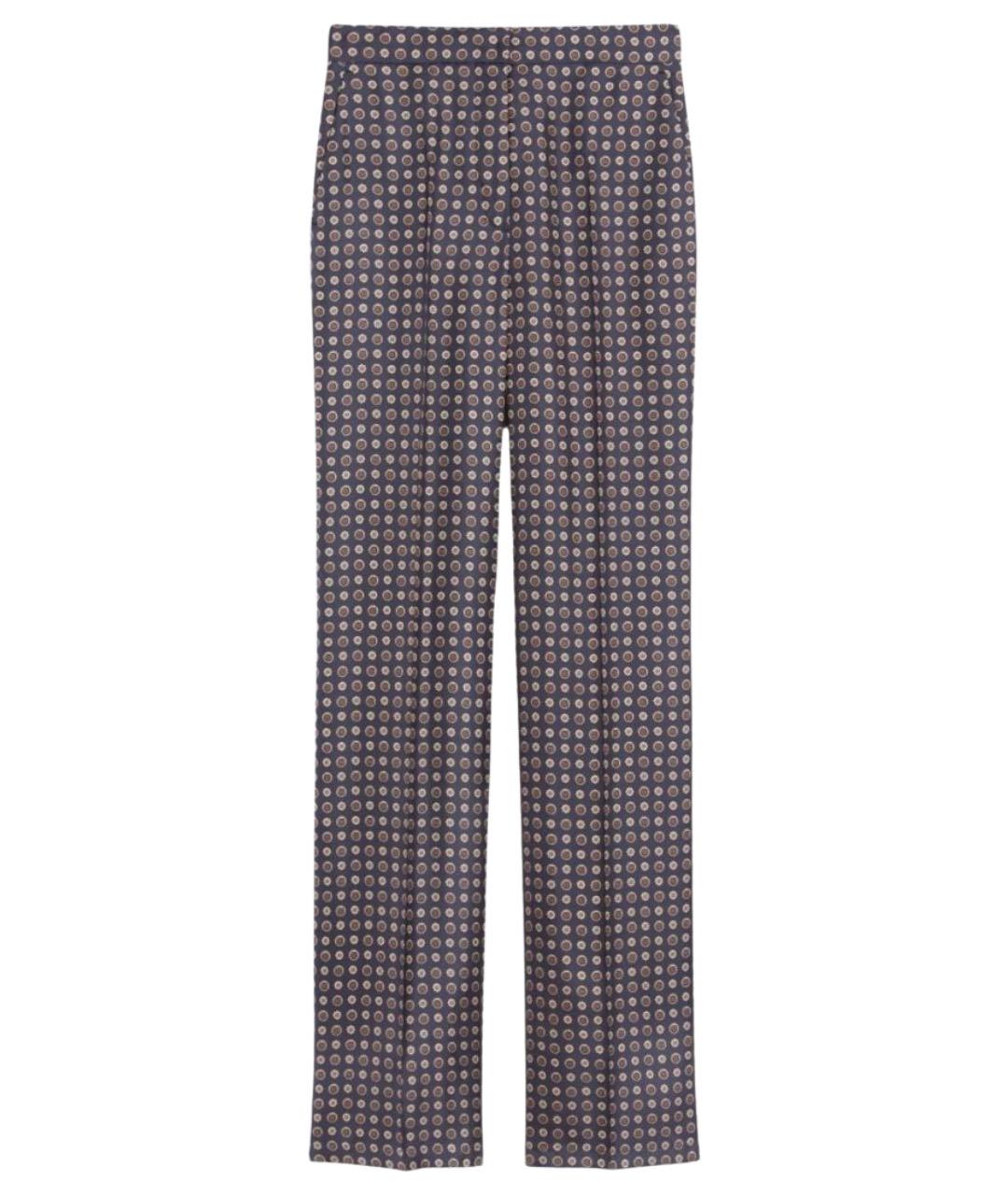 MAX MARA STUDIO Мульти шелковые прямые брюки, фото 1