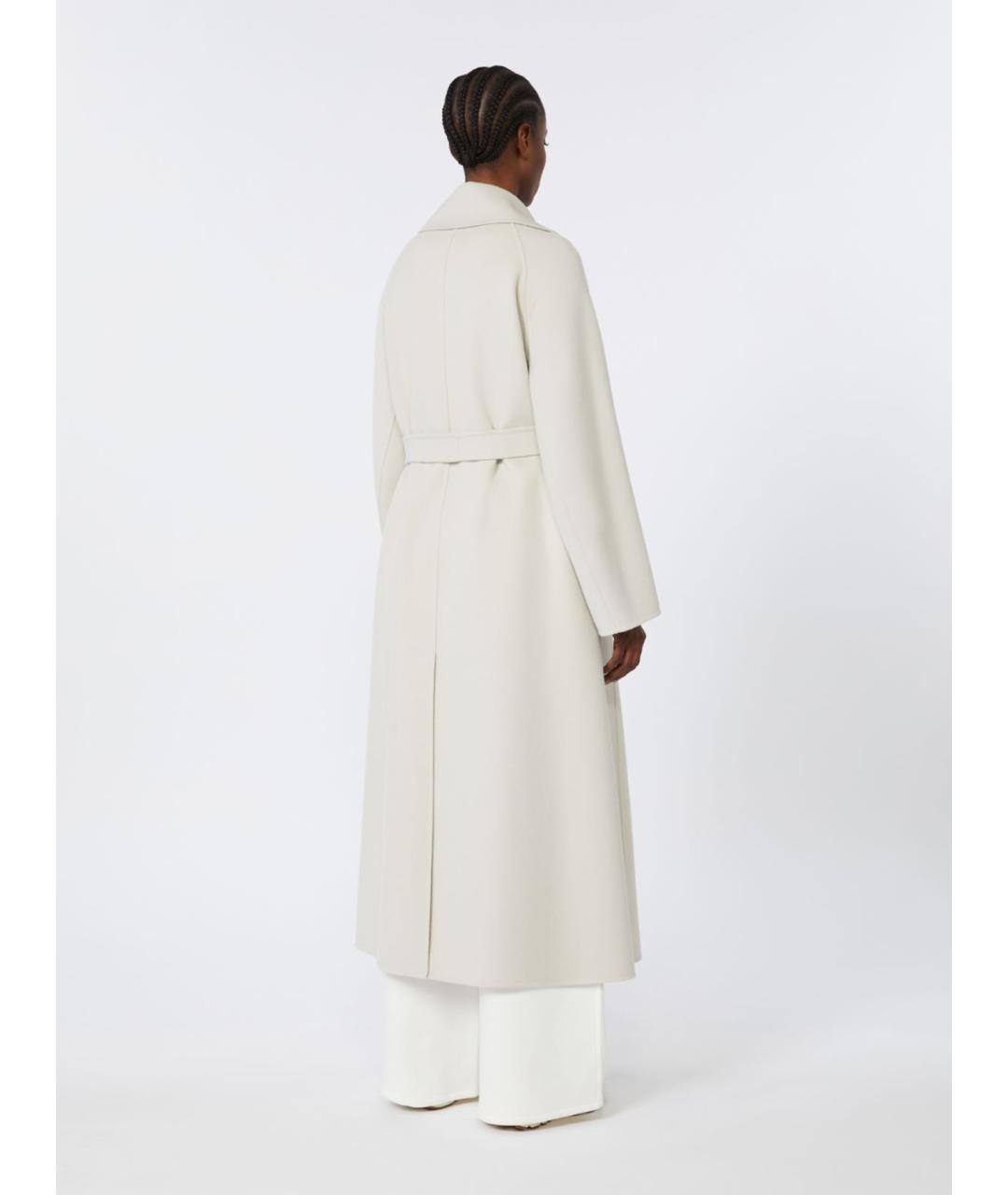 'S MAX MARA Белое шерстяное пальто, фото 3