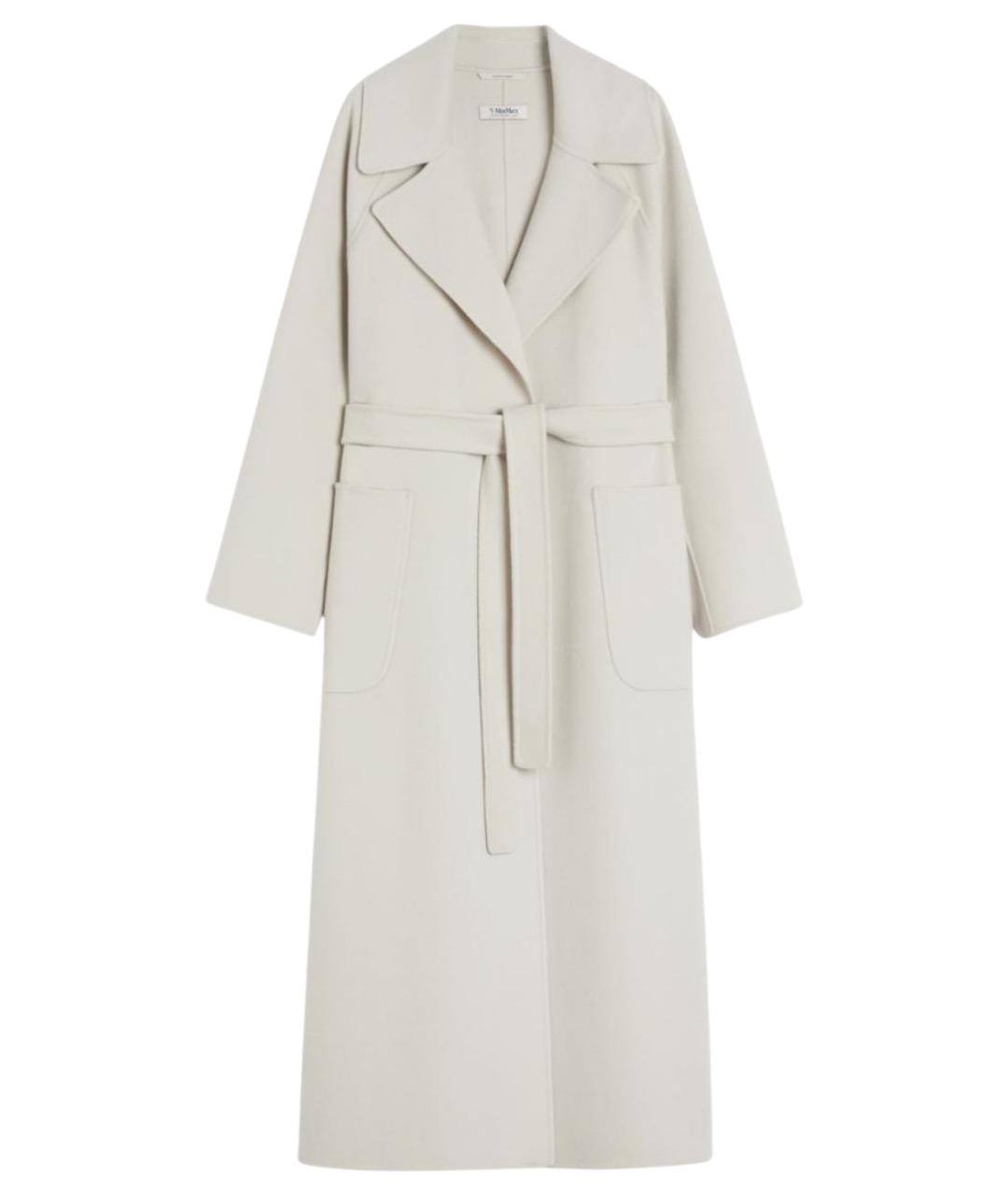 'S MAX MARA Белое шерстяное пальто, фото 1