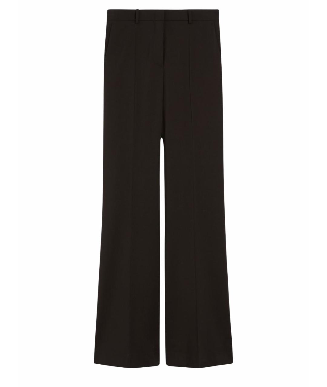 SPORTMAX Коричневые шерстяные прямые брюки, фото 1
