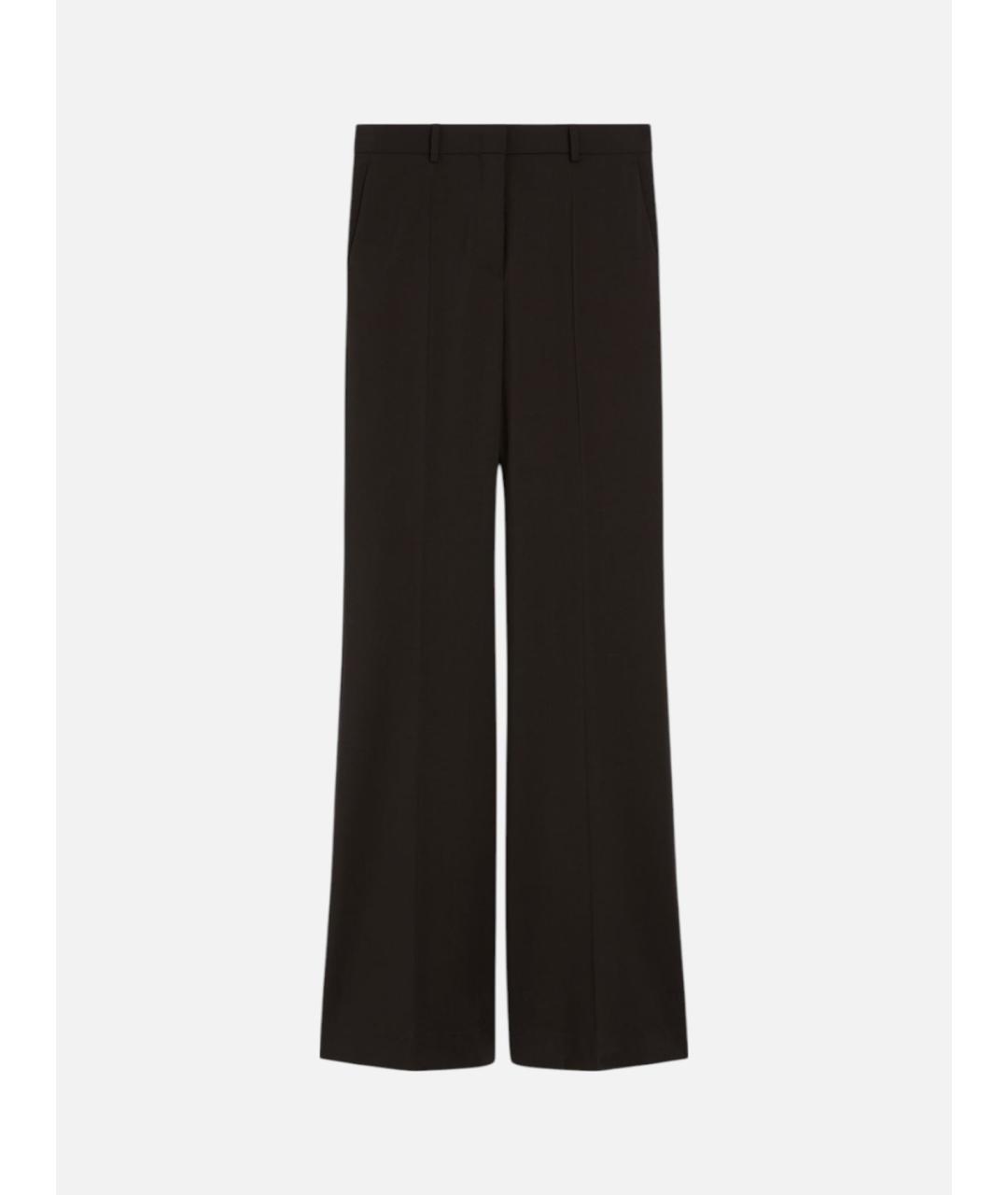 SPORTMAX Коричневые шерстяные прямые брюки, фото 6