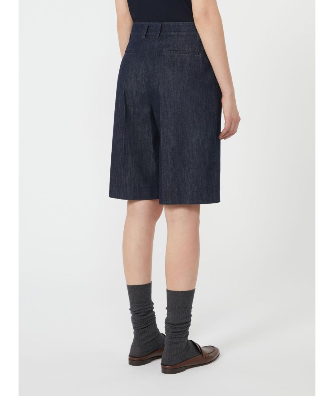 'S MAX MARA Синие деним шорты, фото 3