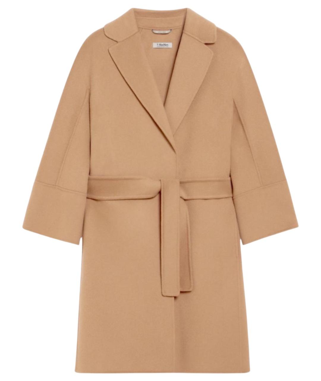 'S MAX MARA Бежевое шерстяное пальто, фото 1
