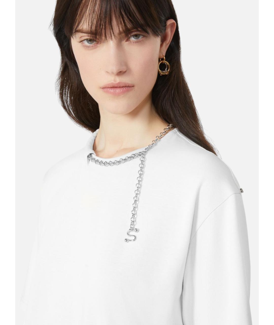 SPORTMAX Белая хлопковая футболка, фото 3