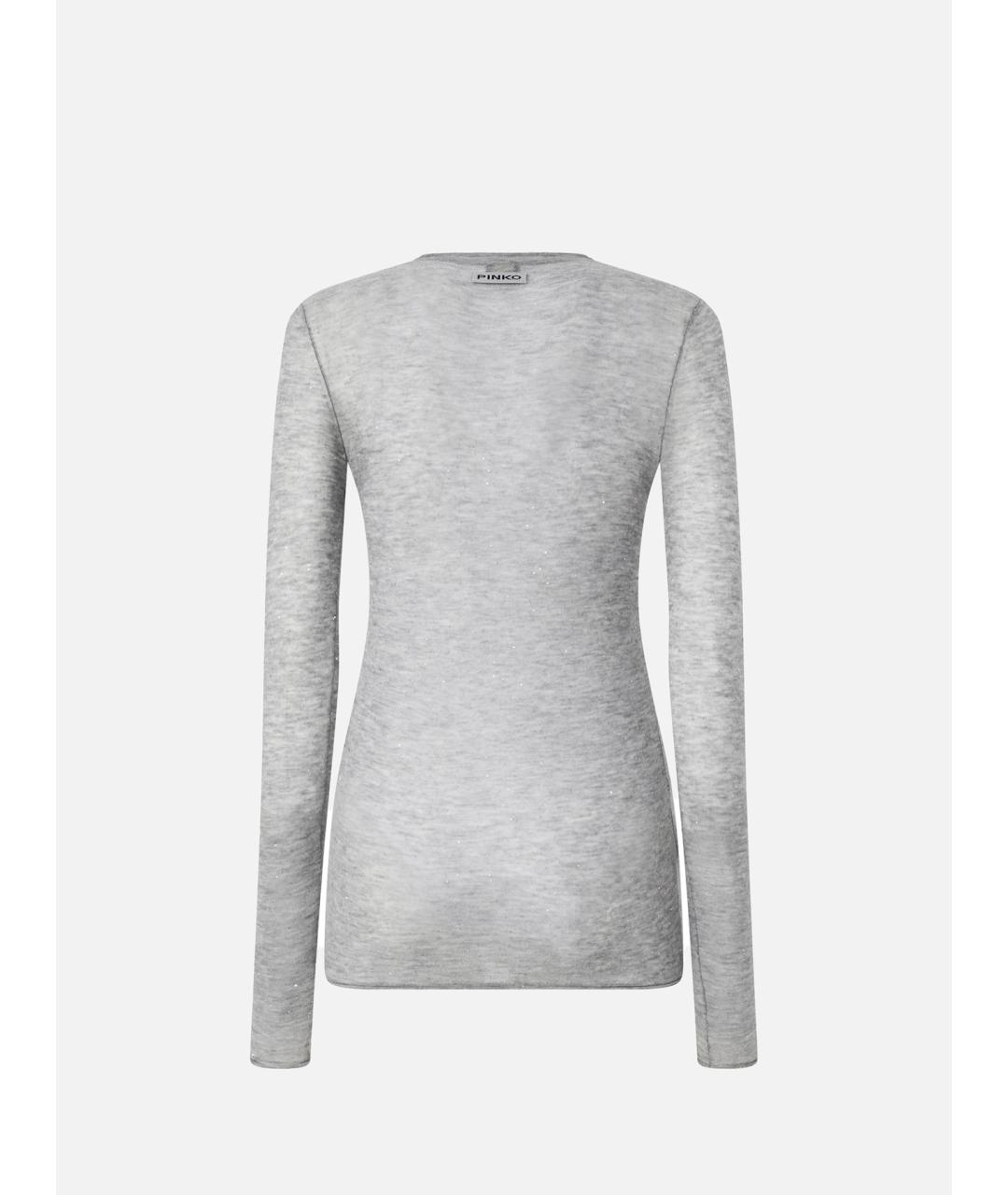 PINKO Серый шерстяной джемпер / свитер, фото 6