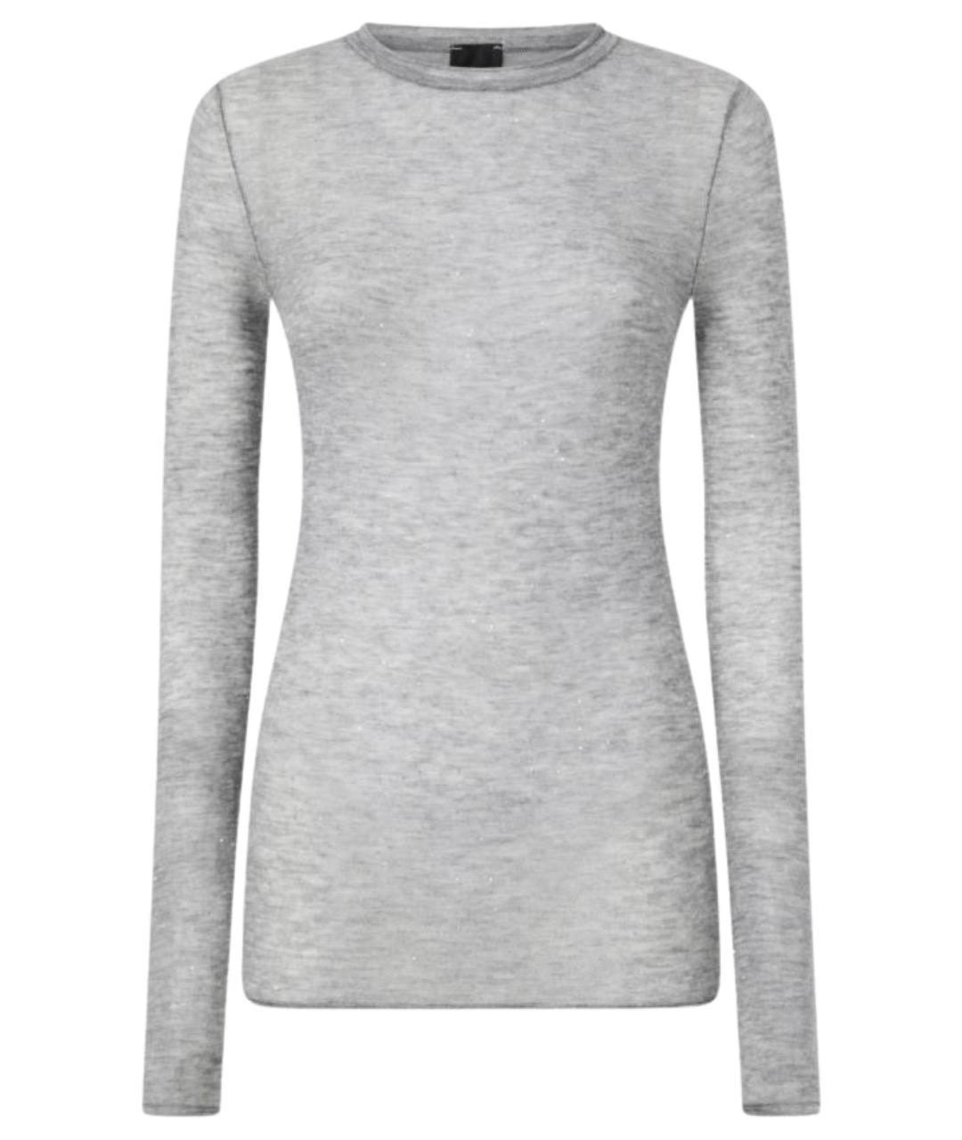 PINKO Серый шерстяной джемпер / свитер, фото 1