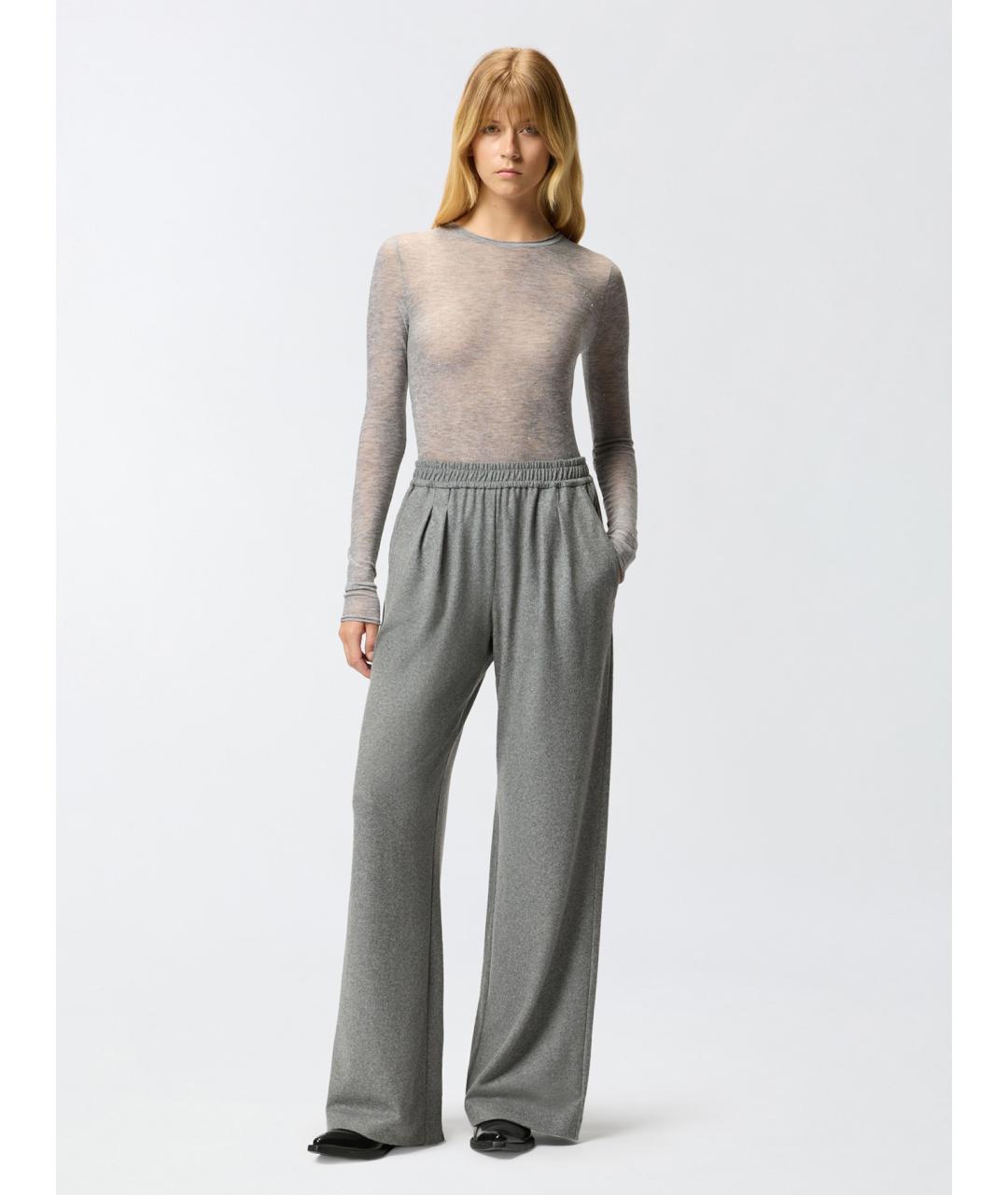 PINKO Серый шерстяной джемпер / свитер, фото 2