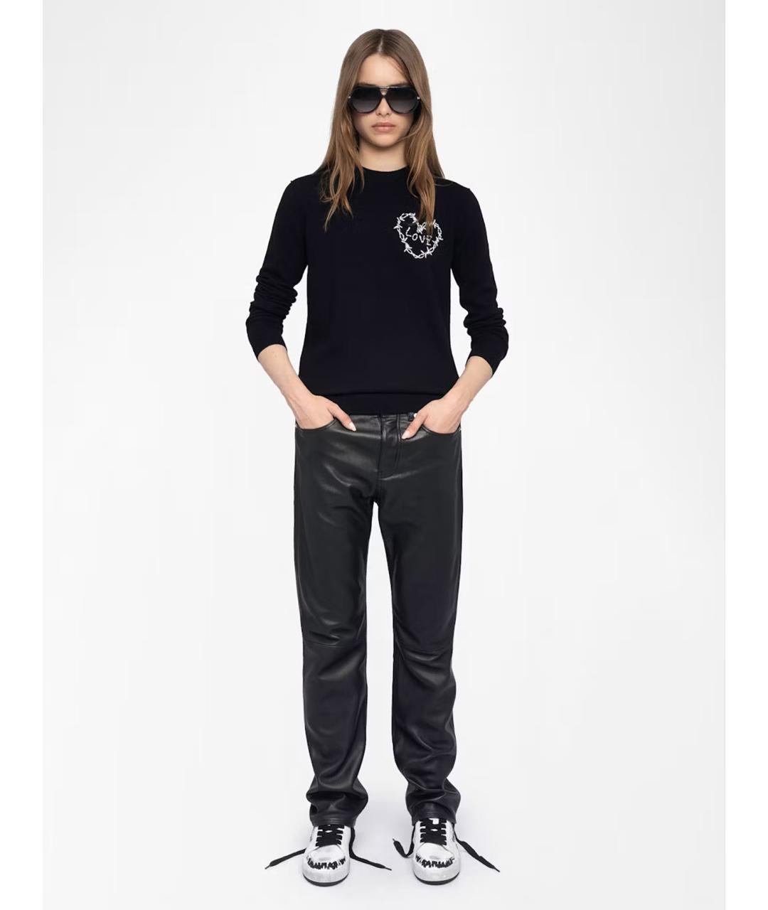 ZADIG & VOLTAIRE Черный шерстяной джемпер / свитер, фото 2