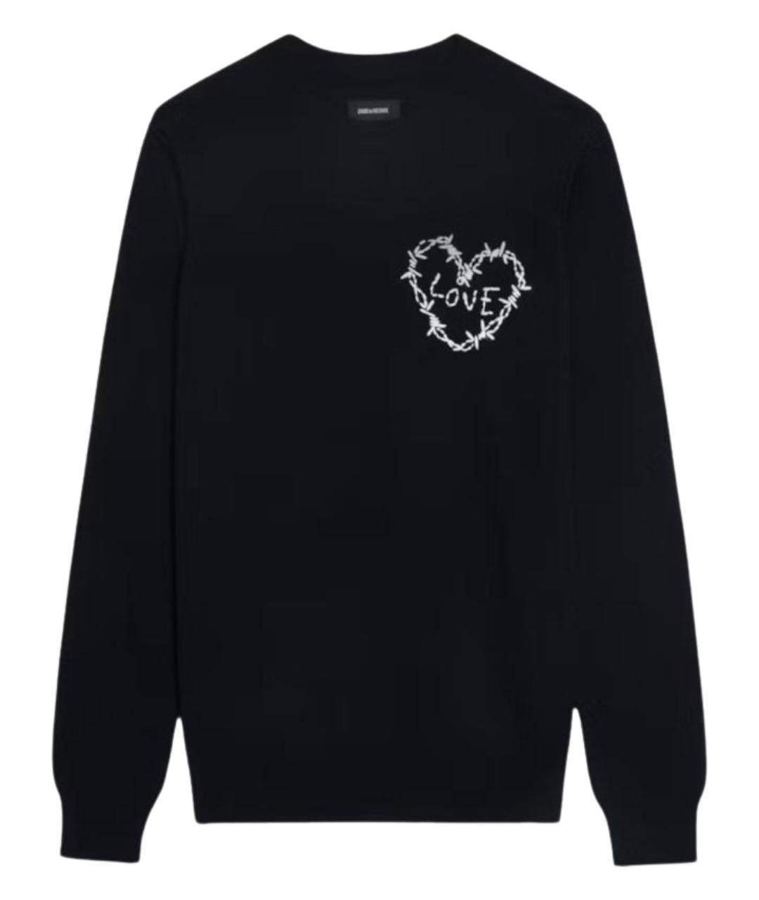 ZADIG & VOLTAIRE Черный шерстяной джемпер / свитер, фото 1