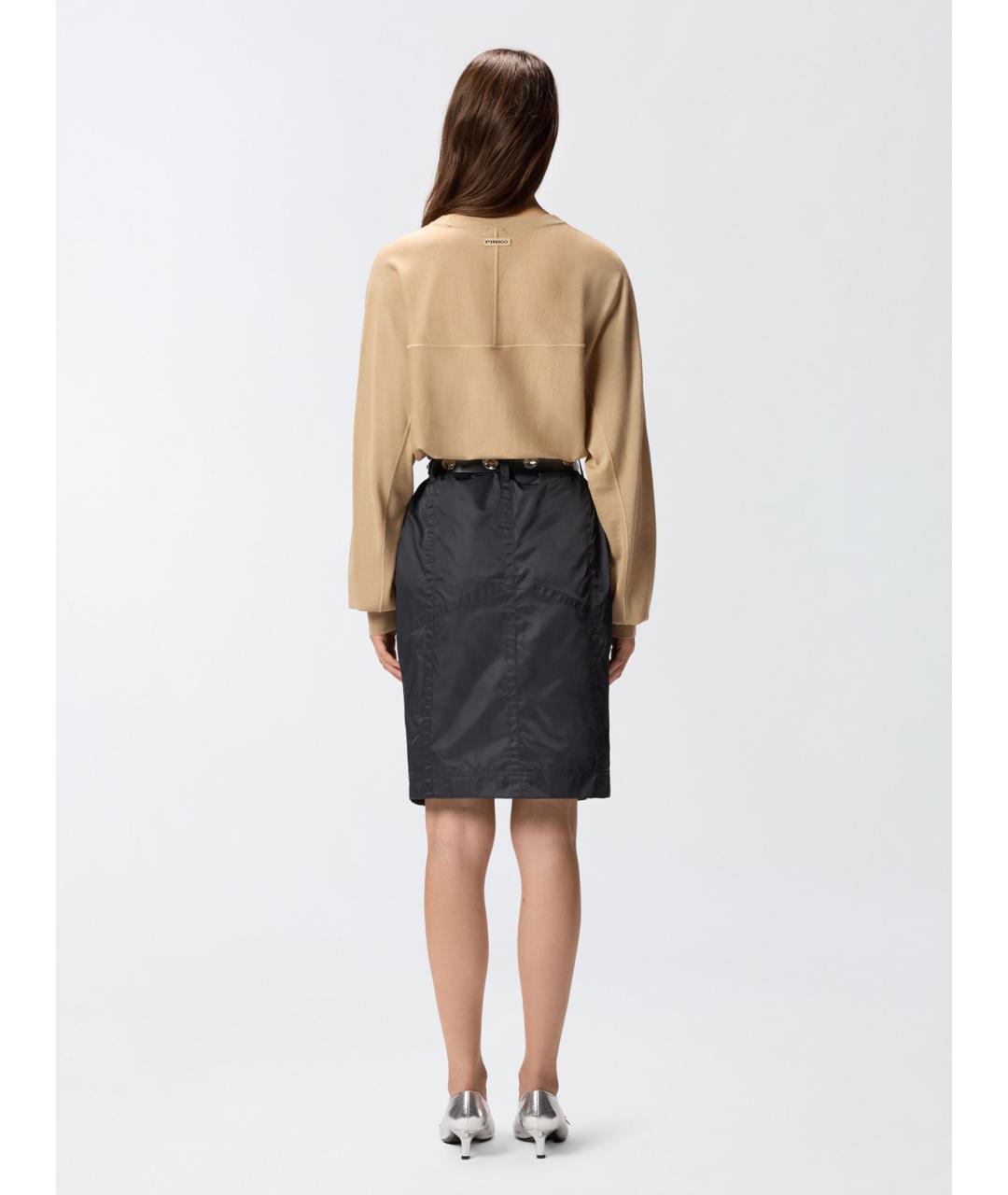 PINKO Бежевый шерстяной джемпер / свитер, фото 4