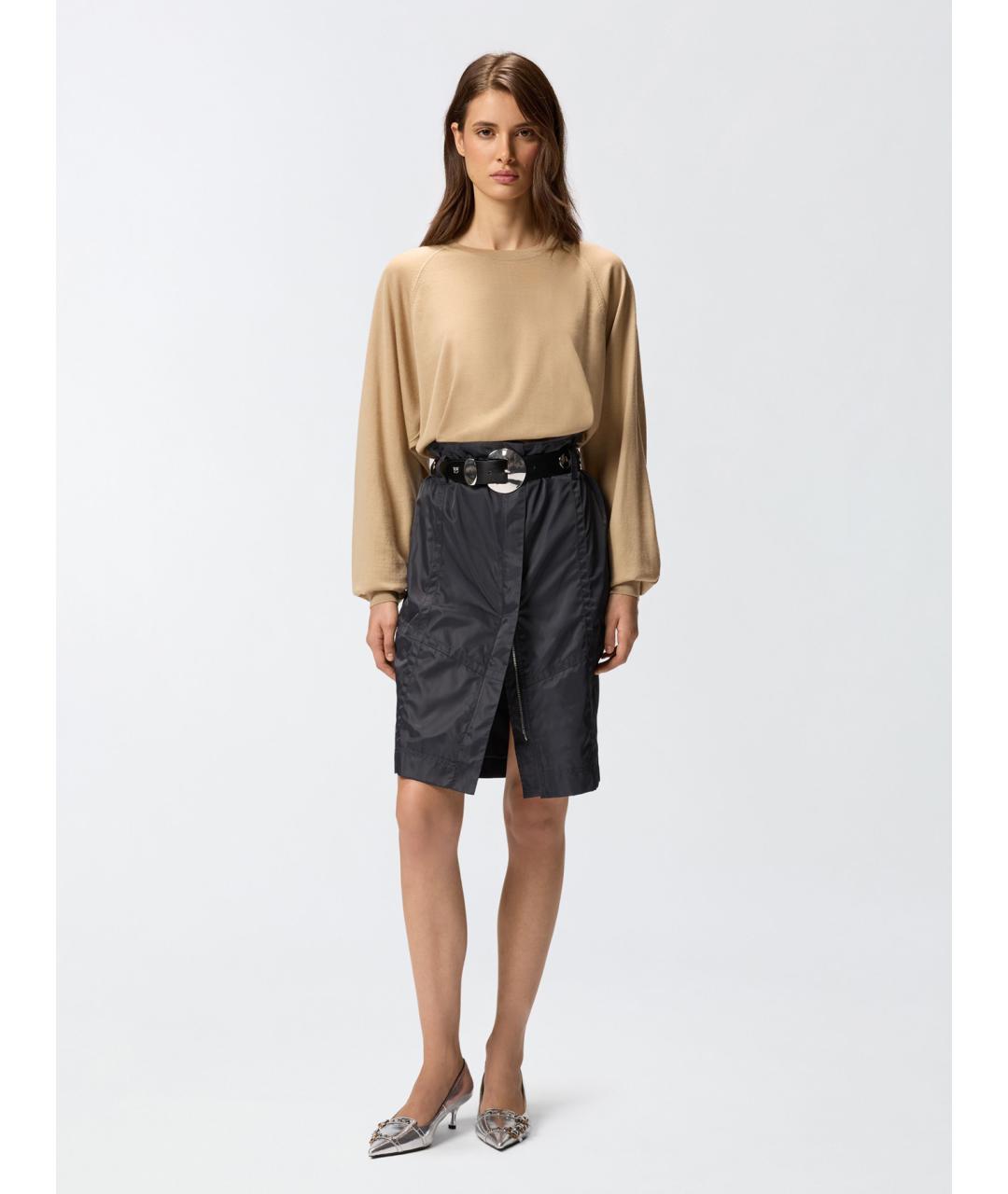 PINKO Бежевый шерстяной джемпер / свитер, фото 2