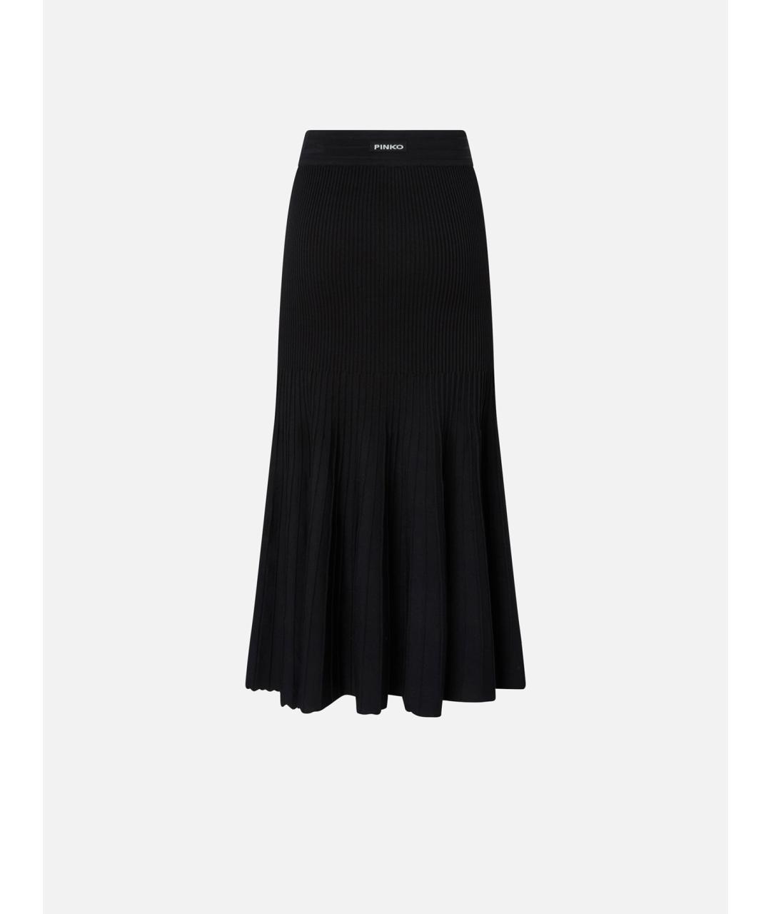 PINKO Черная полиамидовая юбка миди, фото 6