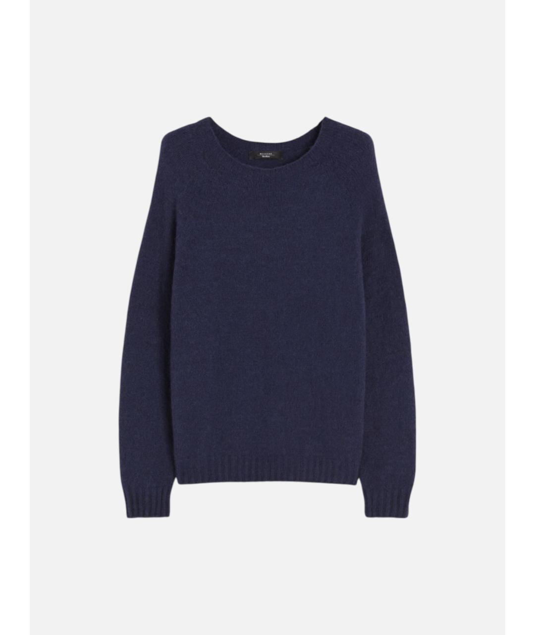 WEEKEND MAX MARA Синий шерстяной джемпер / свитер, фото 6