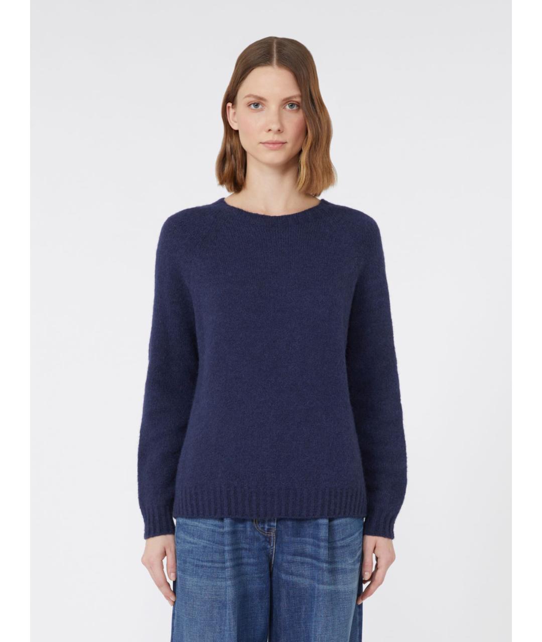 WEEKEND MAX MARA Синий шерстяной джемпер / свитер, фото 4