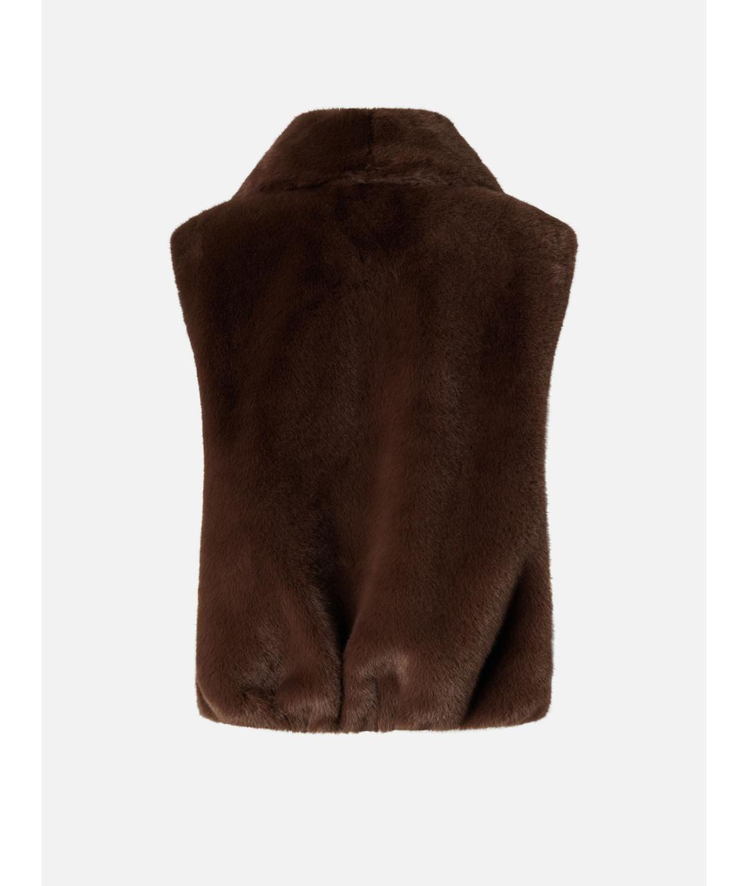 PINKO Коричневый полиэстеровый жилет, фото 2