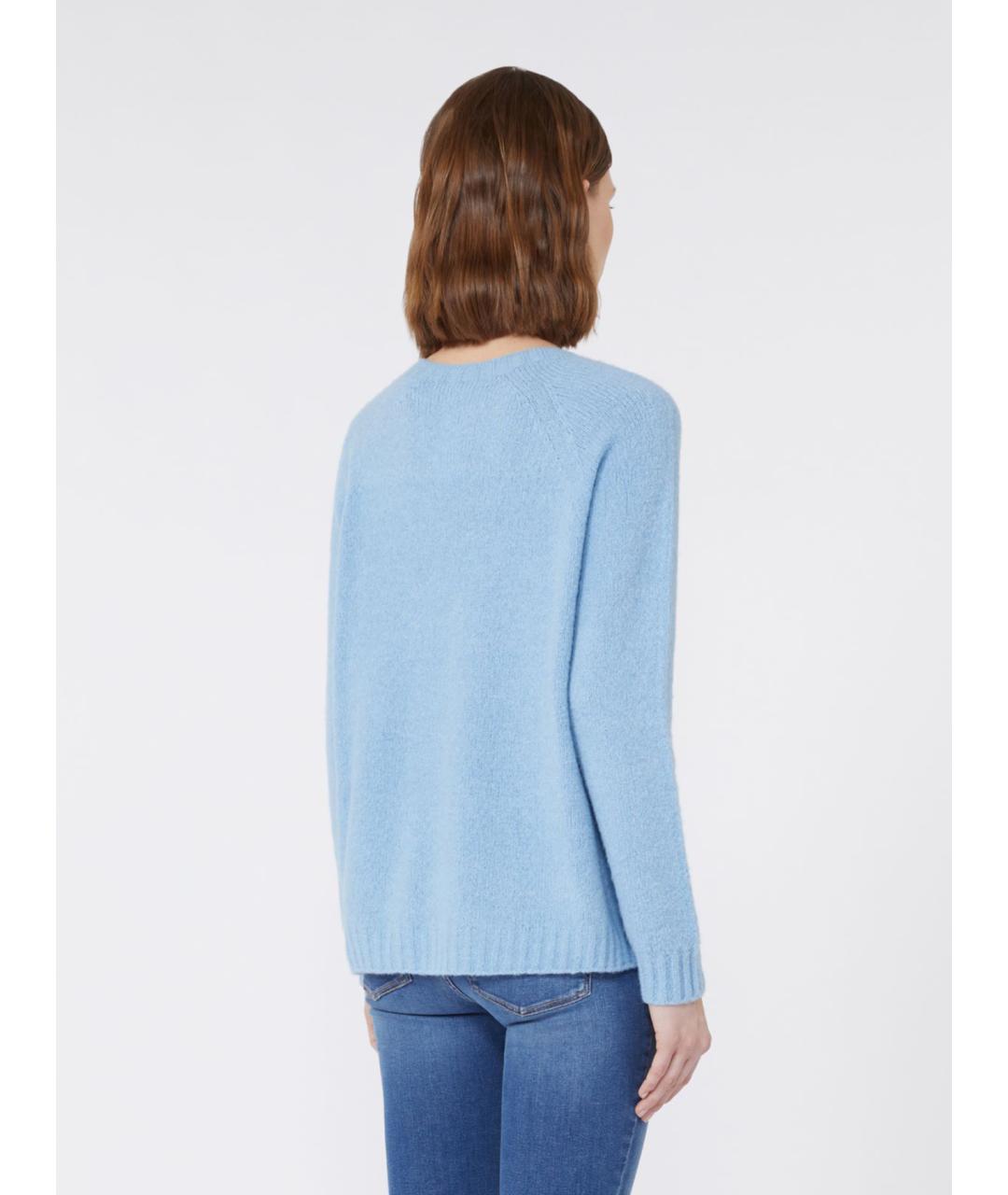 WEEKEND MAX MARA Голубой шерстяной джемпер / свитер, фото 3