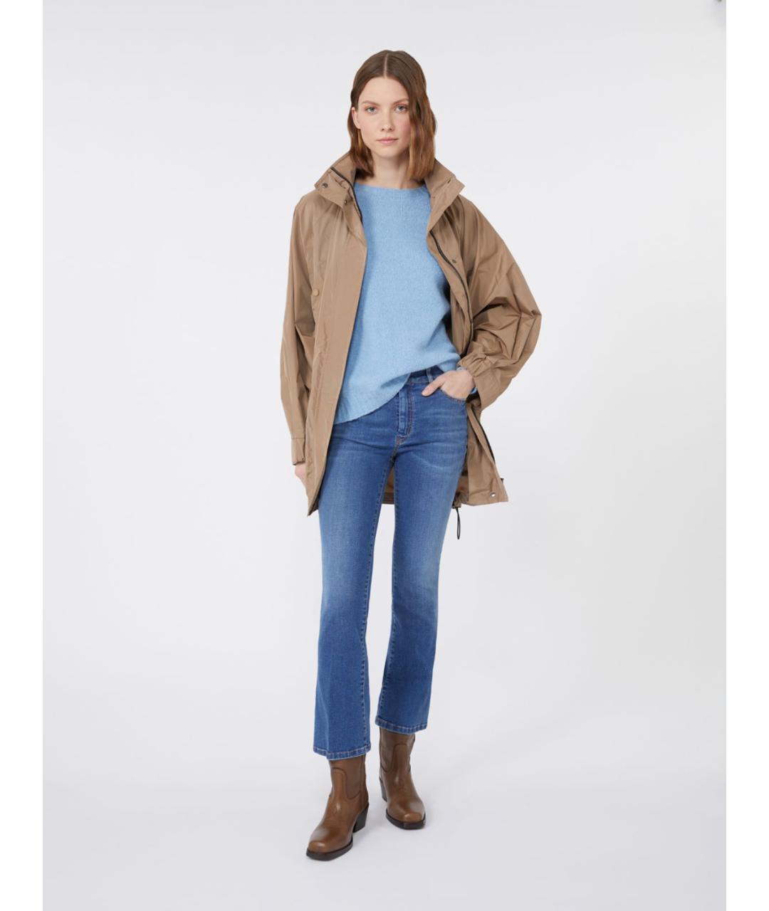 WEEKEND MAX MARA Голубой шерстяной джемпер / свитер, фото 2