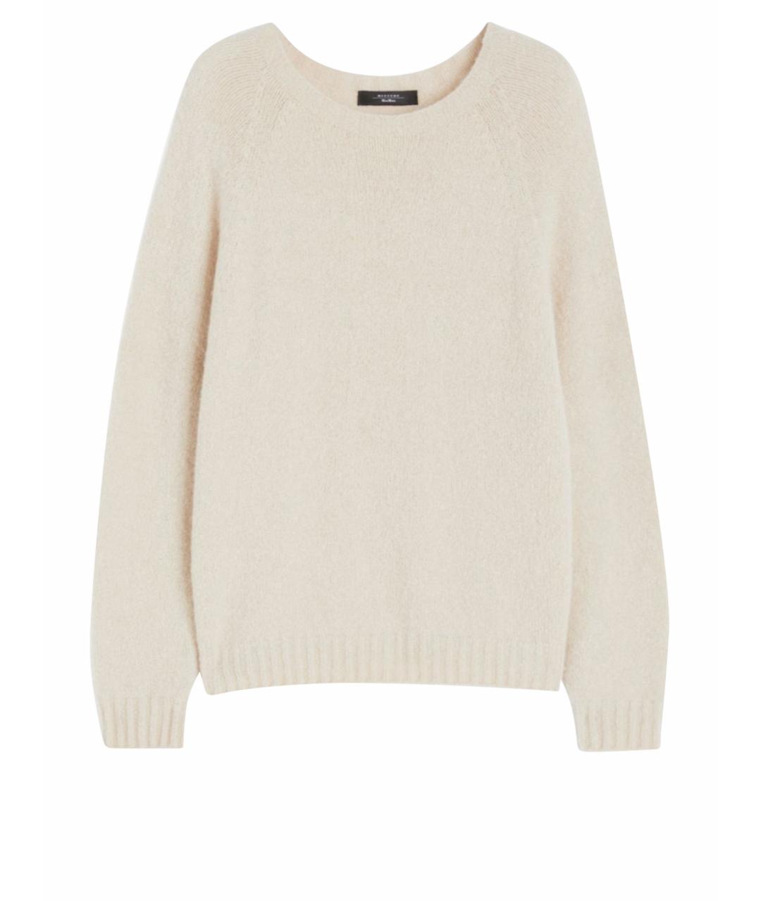 WEEKEND MAX MARA Бежевый шерстяной джемпер / свитер, фото 1