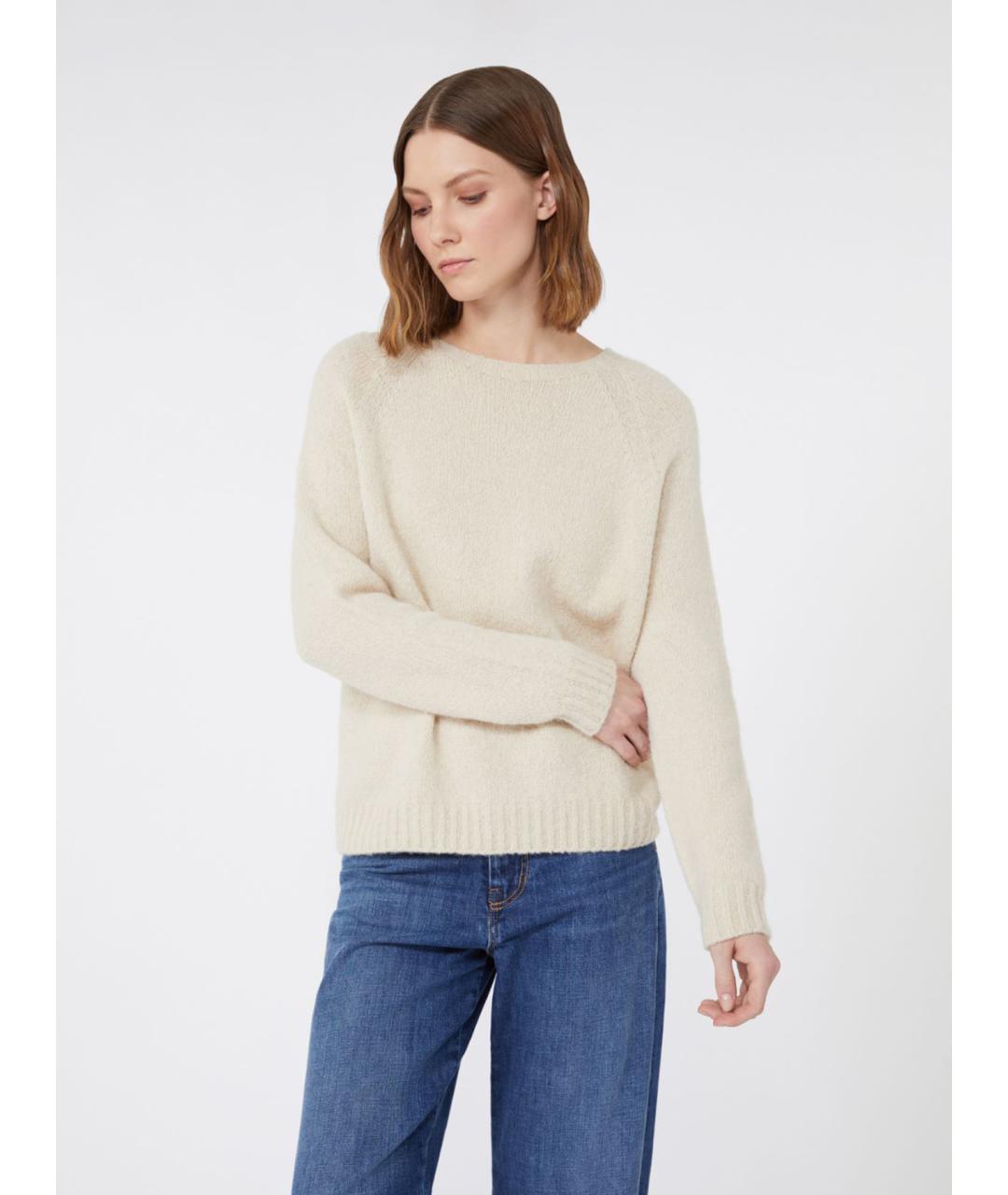 WEEKEND MAX MARA Бежевый шерстяной джемпер / свитер, фото 4