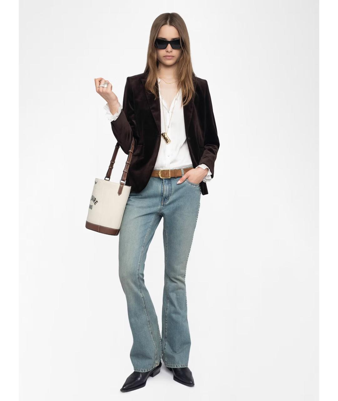 ZADIG & VOLTAIRE Хлопковые джинсы клеш, фото 4