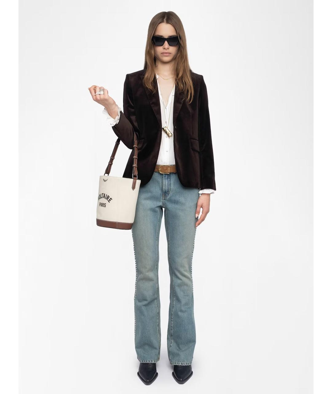 ZADIG & VOLTAIRE Хлопковые джинсы клеш, фото 2