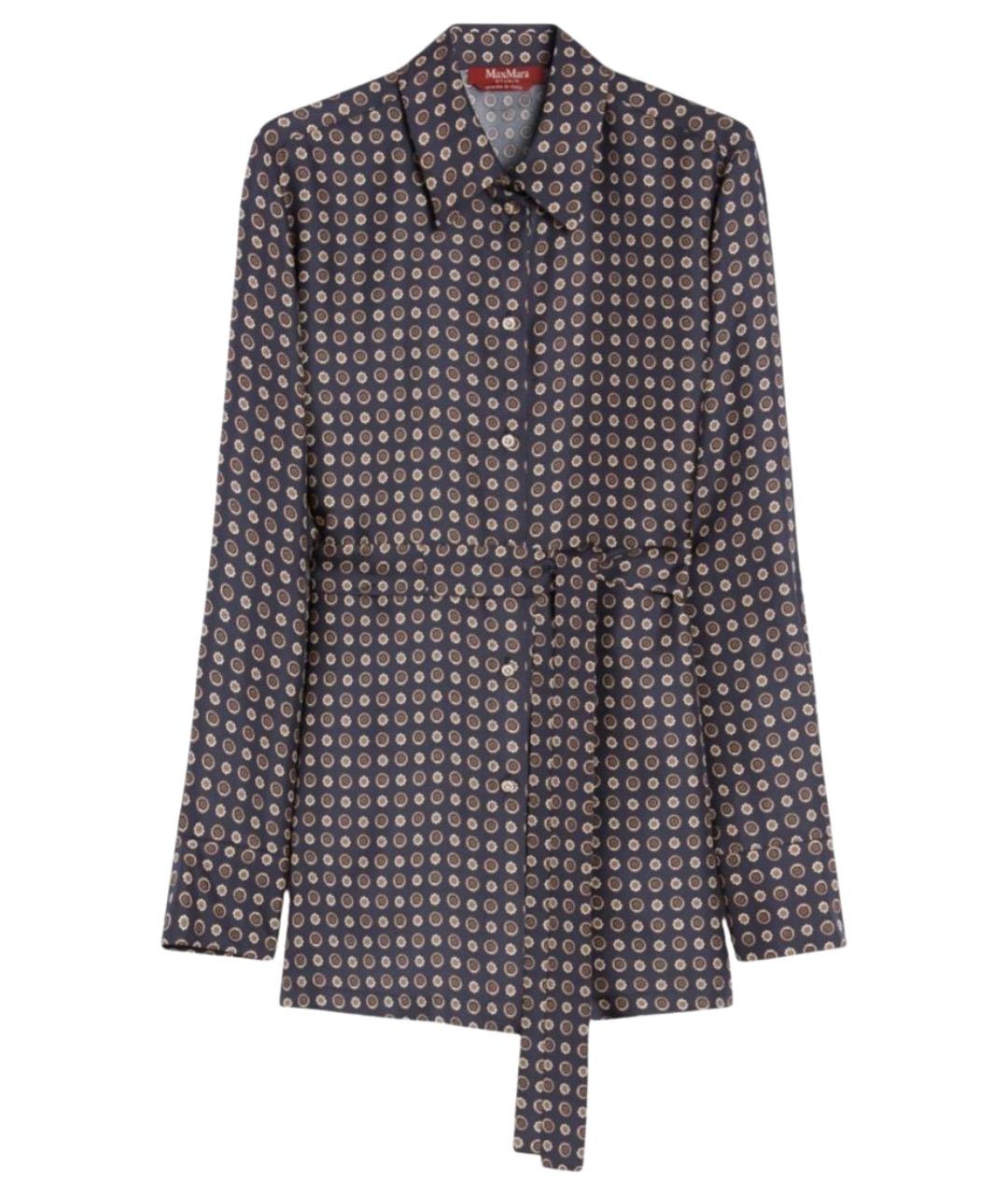 MAX MARA STUDIO Мульти шелковая рубашка, фото 1