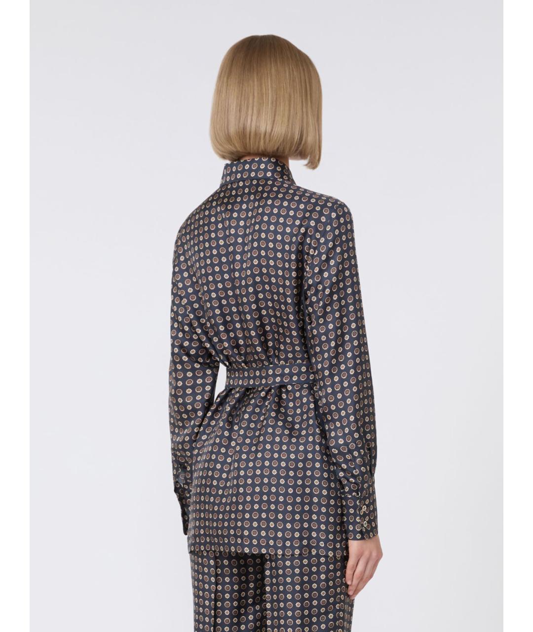 MAX MARA STUDIO Мульти шелковая рубашка, фото 4