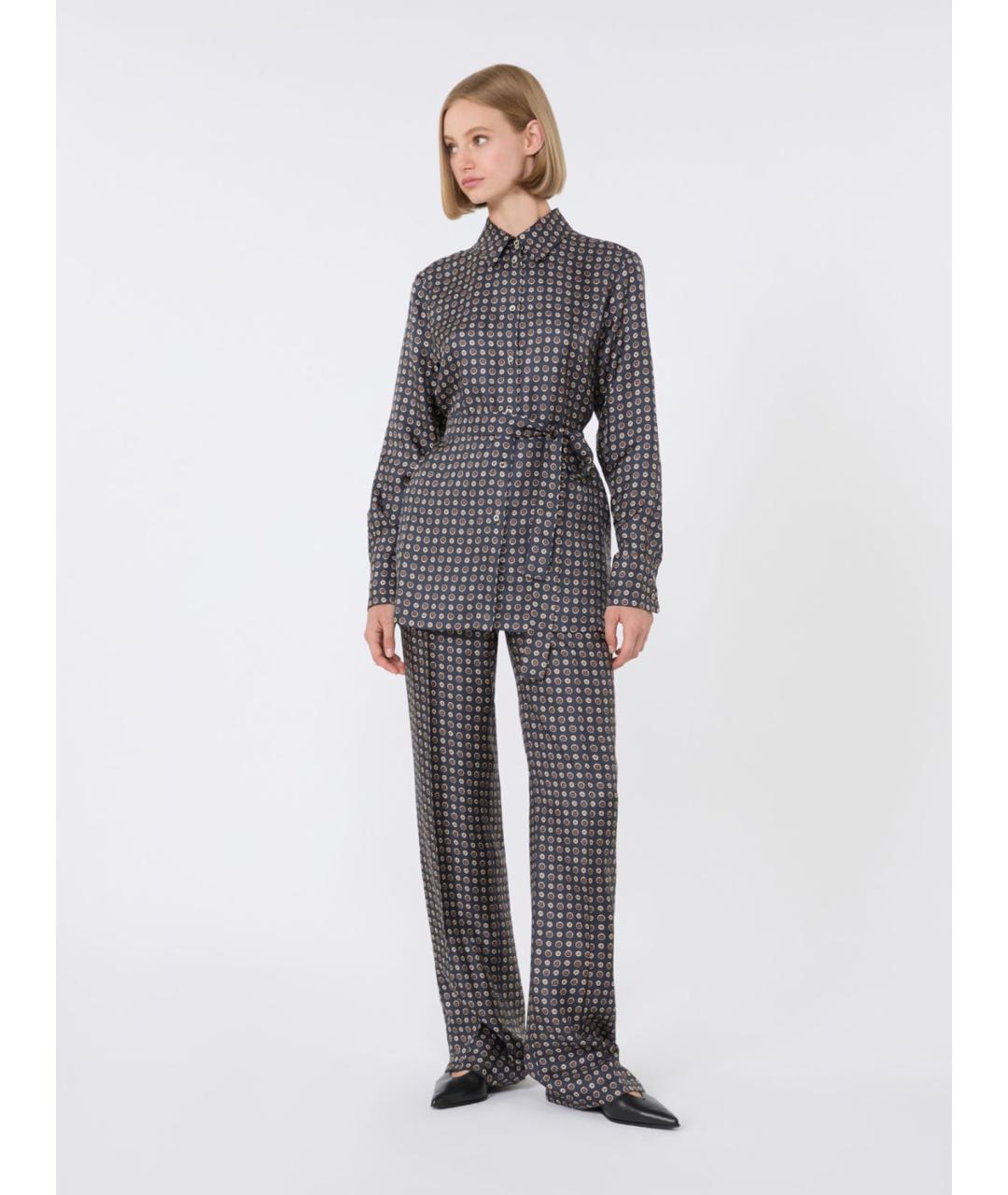 MAX MARA STUDIO Мульти шелковая рубашка, фото 2