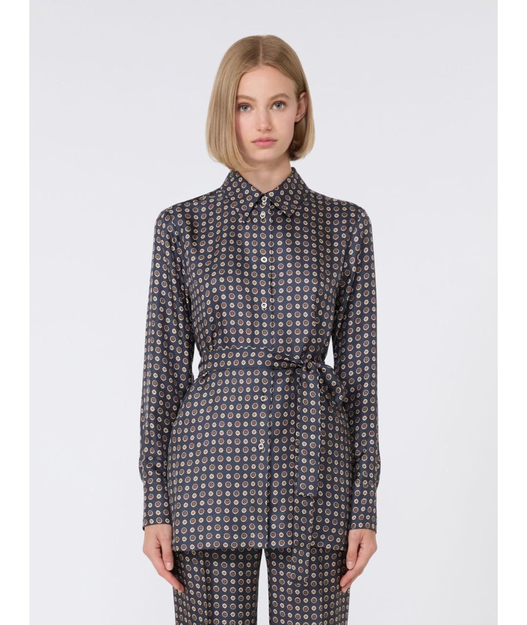 MAX MARA STUDIO Мульти шелковая рубашка, фото 5