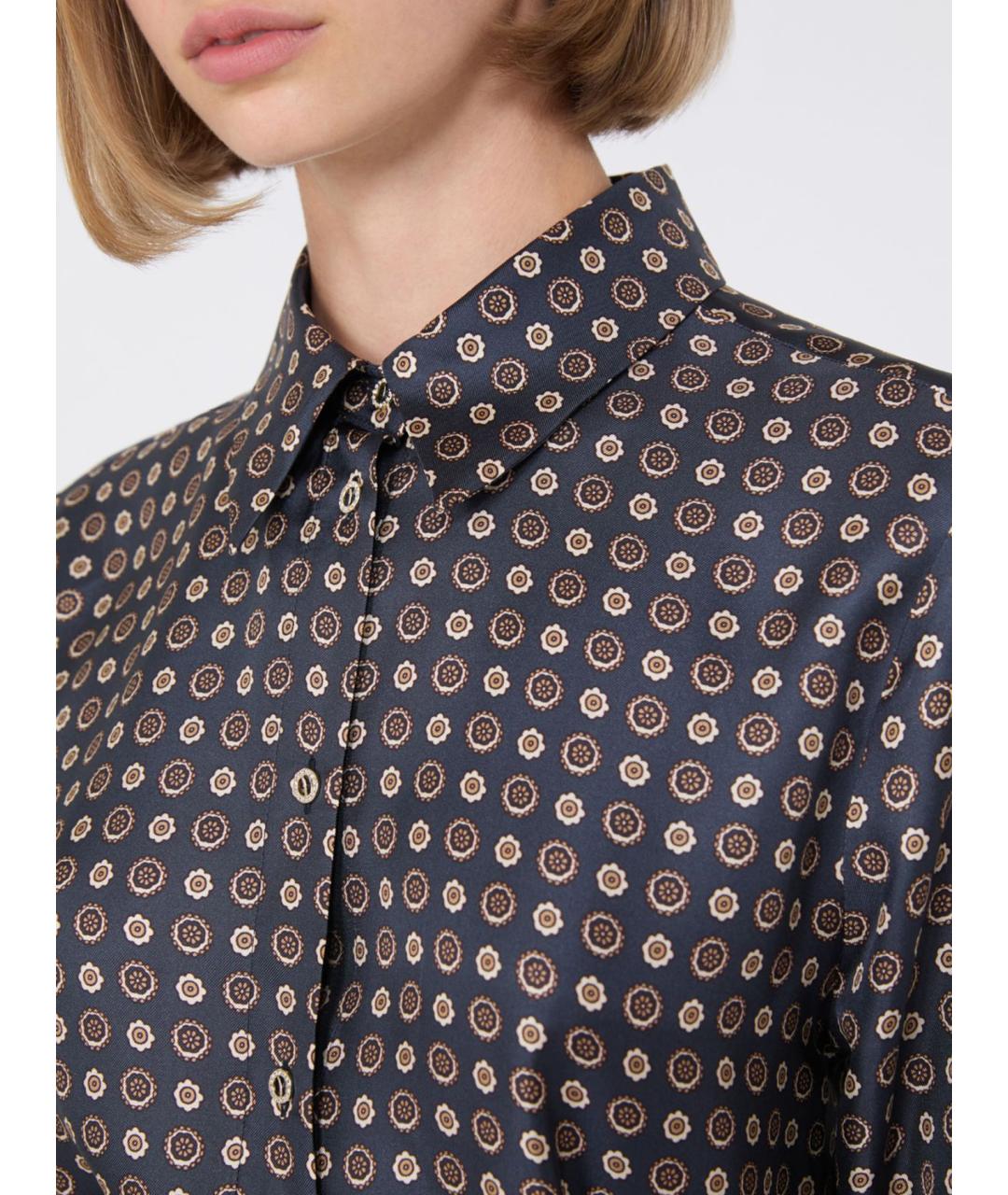 MAX MARA STUDIO Мульти шелковая рубашка, фото 3