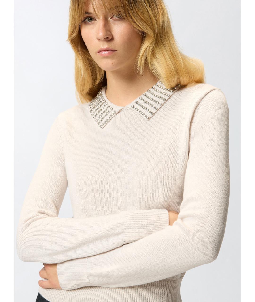 PINKO Белый полиамидовый джемпер / свитер, фото 5