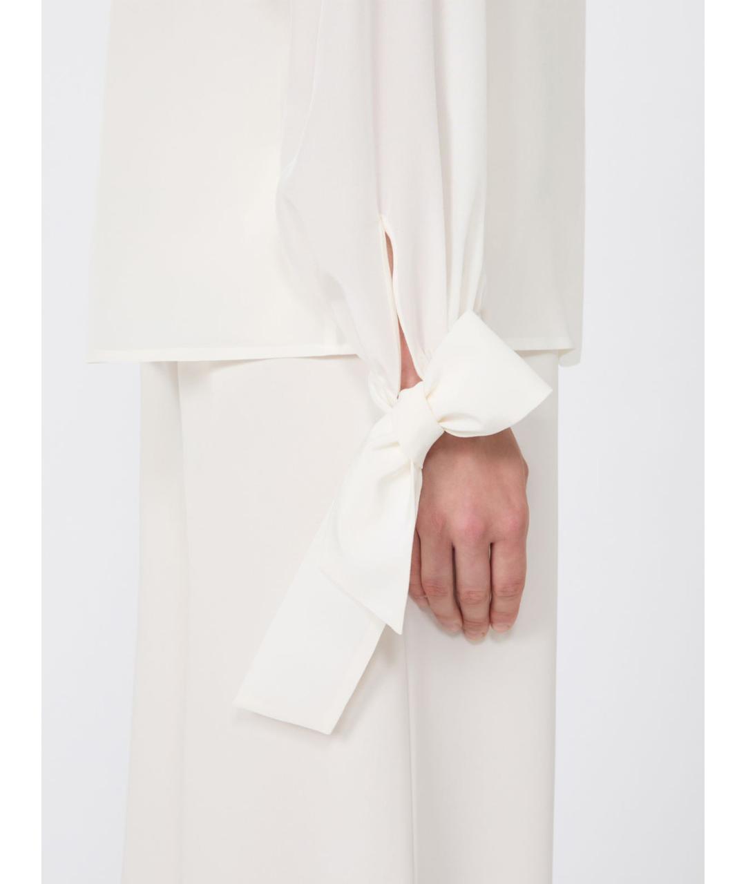 MAX MARA STUDIO Белая шелковая блузы, фото 3