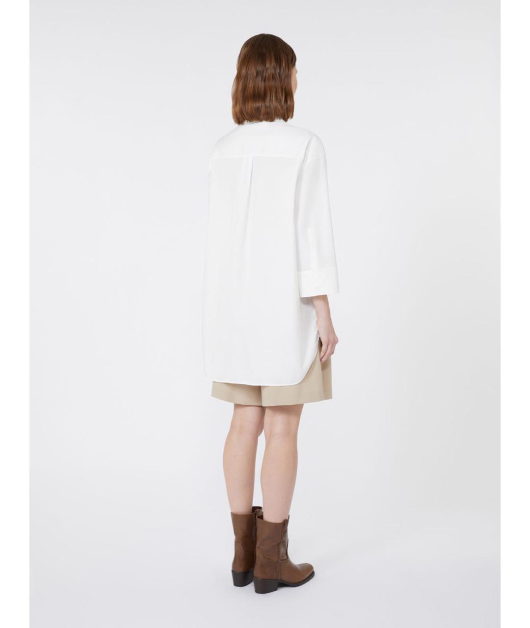 WEEKEND MAX MARA Белая хлопковая рубашка, фото 2