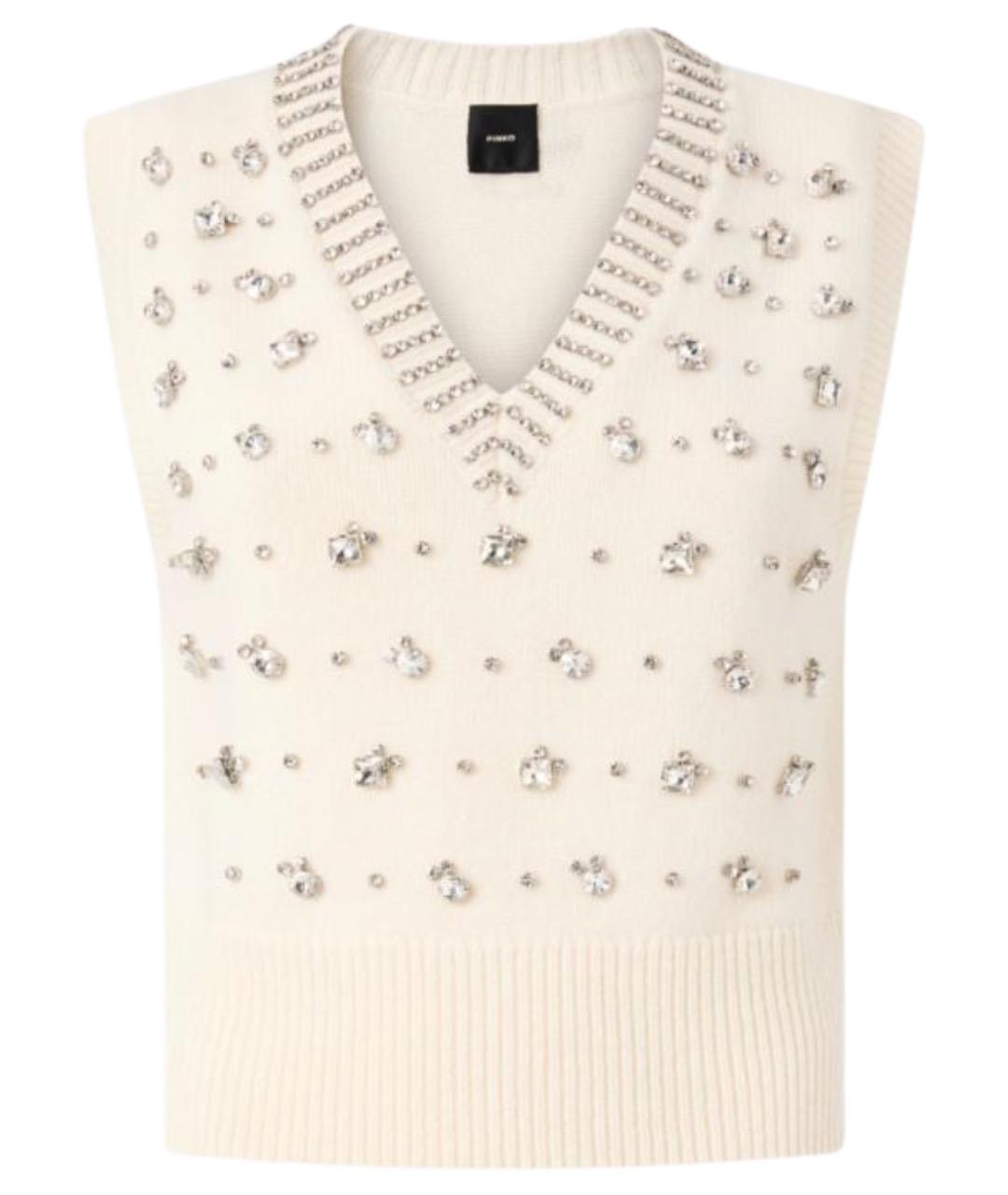 PINKO Бежевый шерстяной джемпер / свитер, фото 1