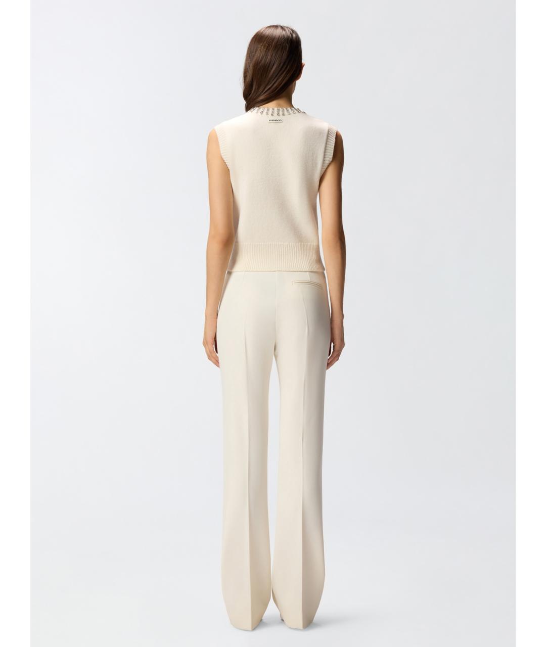 PINKO Бежевый шерстяной джемпер / свитер, фото 4