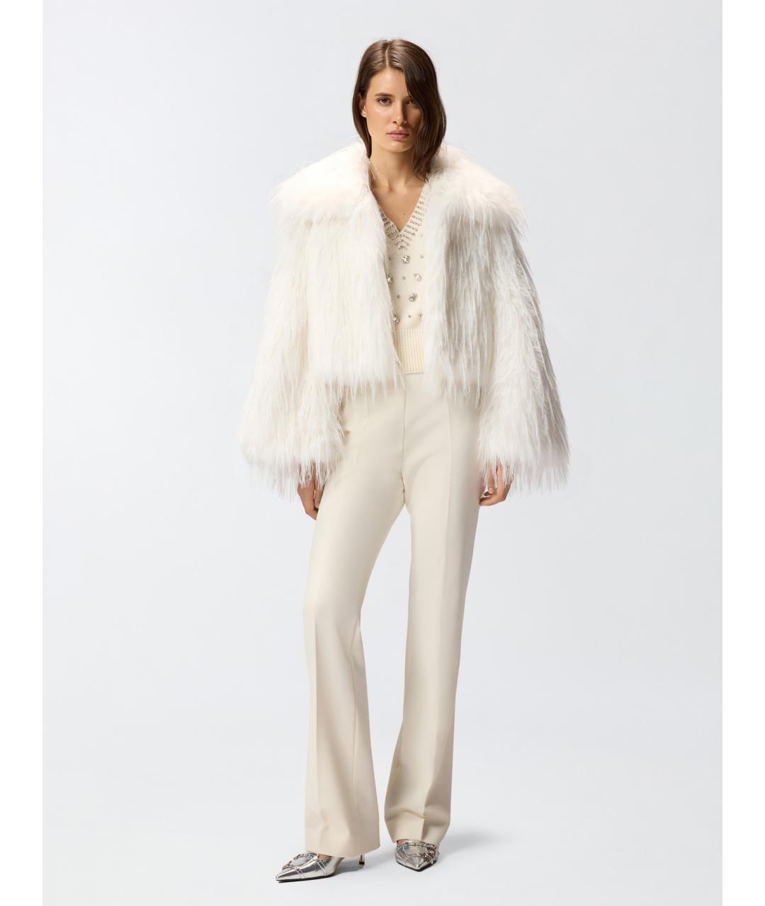 PINKO Бежевый шерстяной джемпер / свитер, фото 2