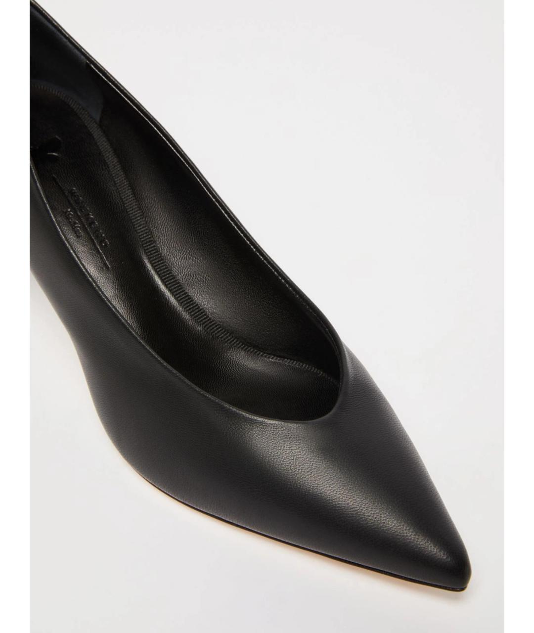 WEEKEND MAX MARA Черные кожаные туфли, фото 2