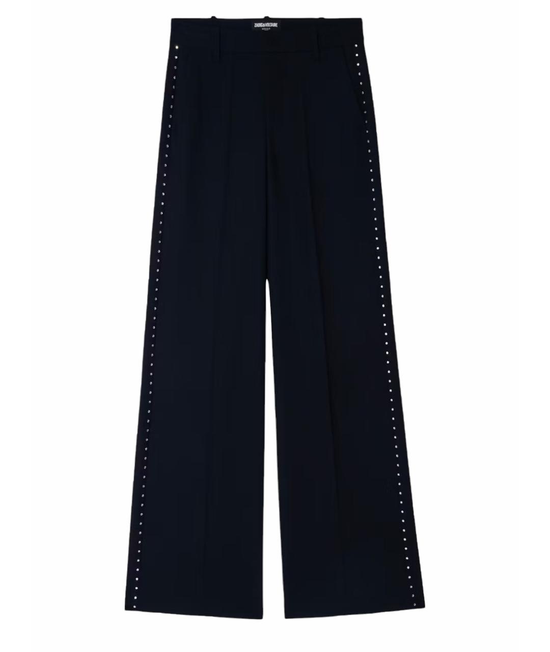 ZADIG & VOLTAIRE Черные полиэстеровые брюки широкие, фото 1