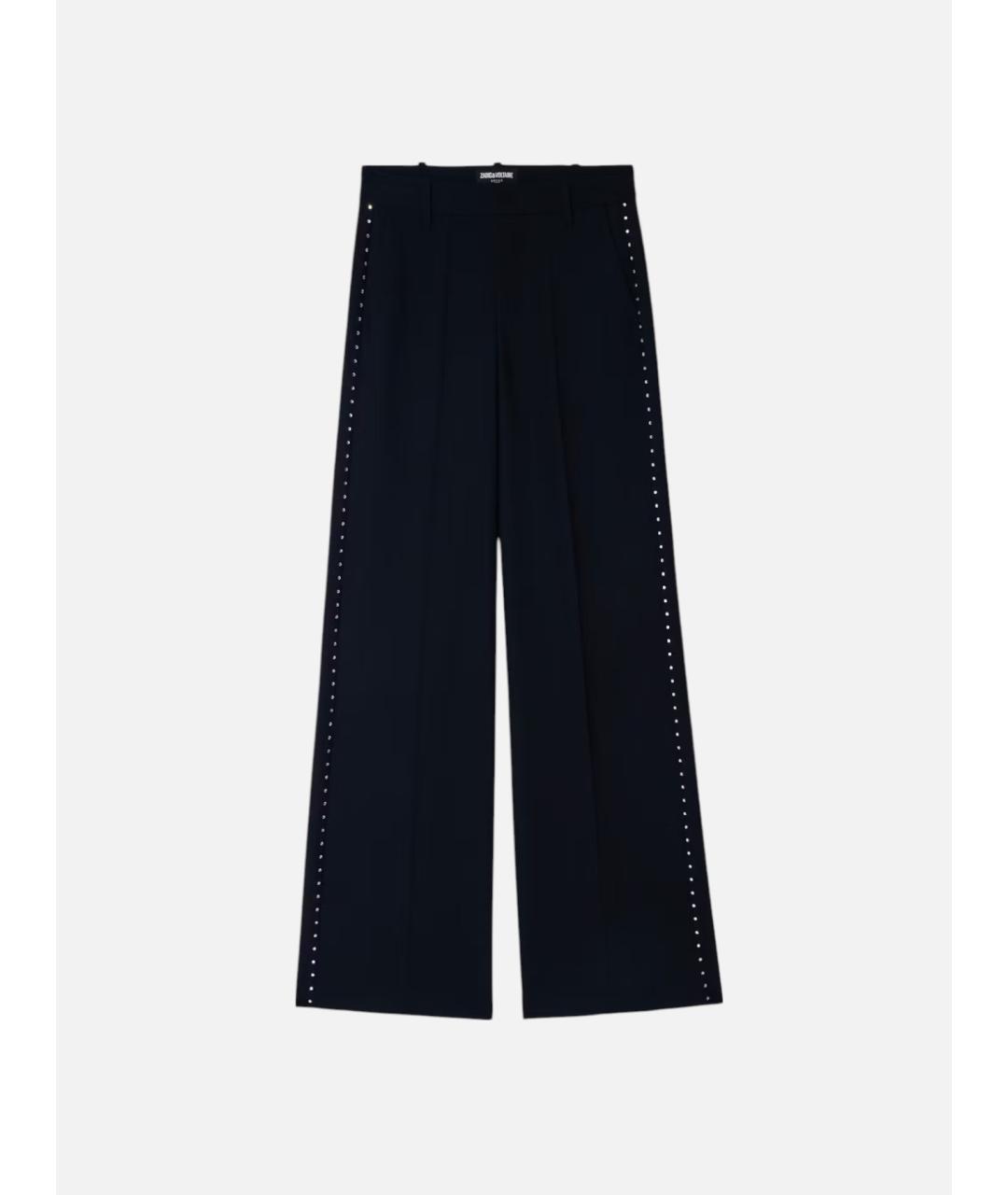 ZADIG & VOLTAIRE Черные полиэстеровые брюки широкие, фото 7