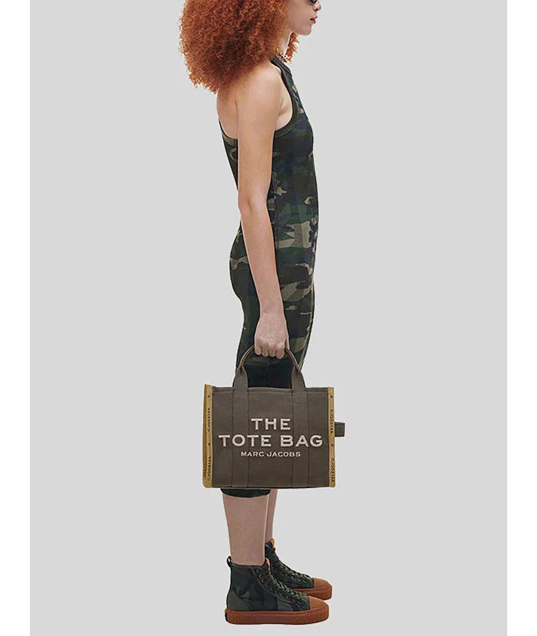 MARC JACOBS Хаки тканевая сумка тоут, фото 2