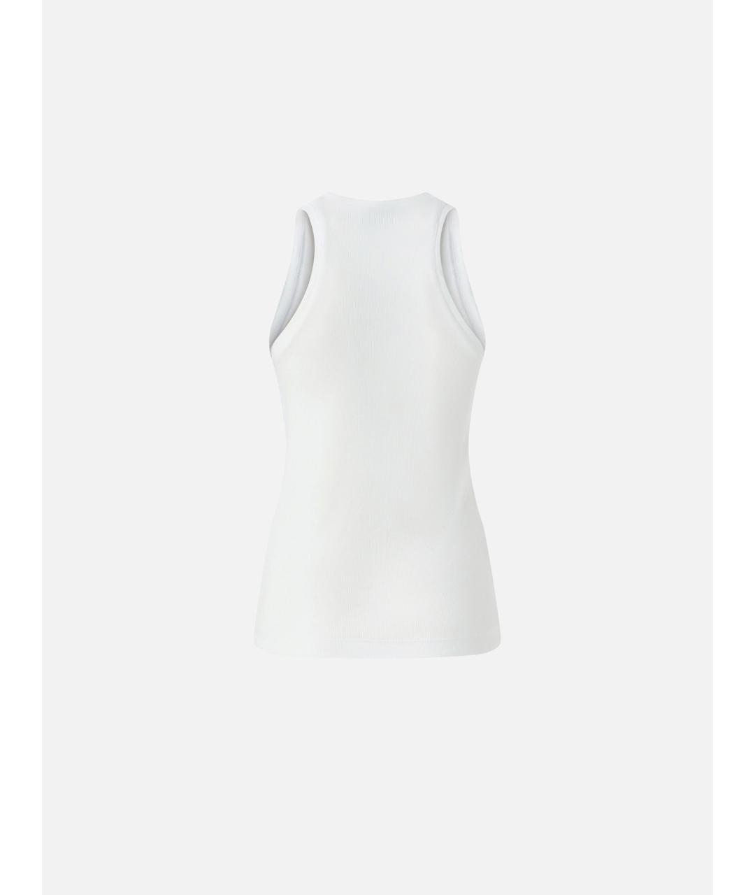 PINKO Белая хлопковая майка, фото 6